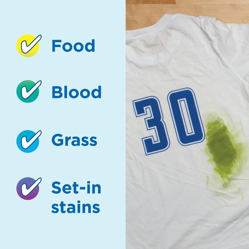 Powerful Stain Remover Sensitive Skin Bleach Free Laundry Additive Fast Action Odor Eliminator Color Safe 3 in 1 Formula