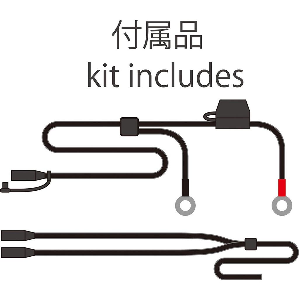 KOMINE Protect Electric Gloves Short 12V Motorcycle Size L Carbon Stretch Electric for and Spring Gloves, Black/Red, (EK-202 1129), Waterproof,