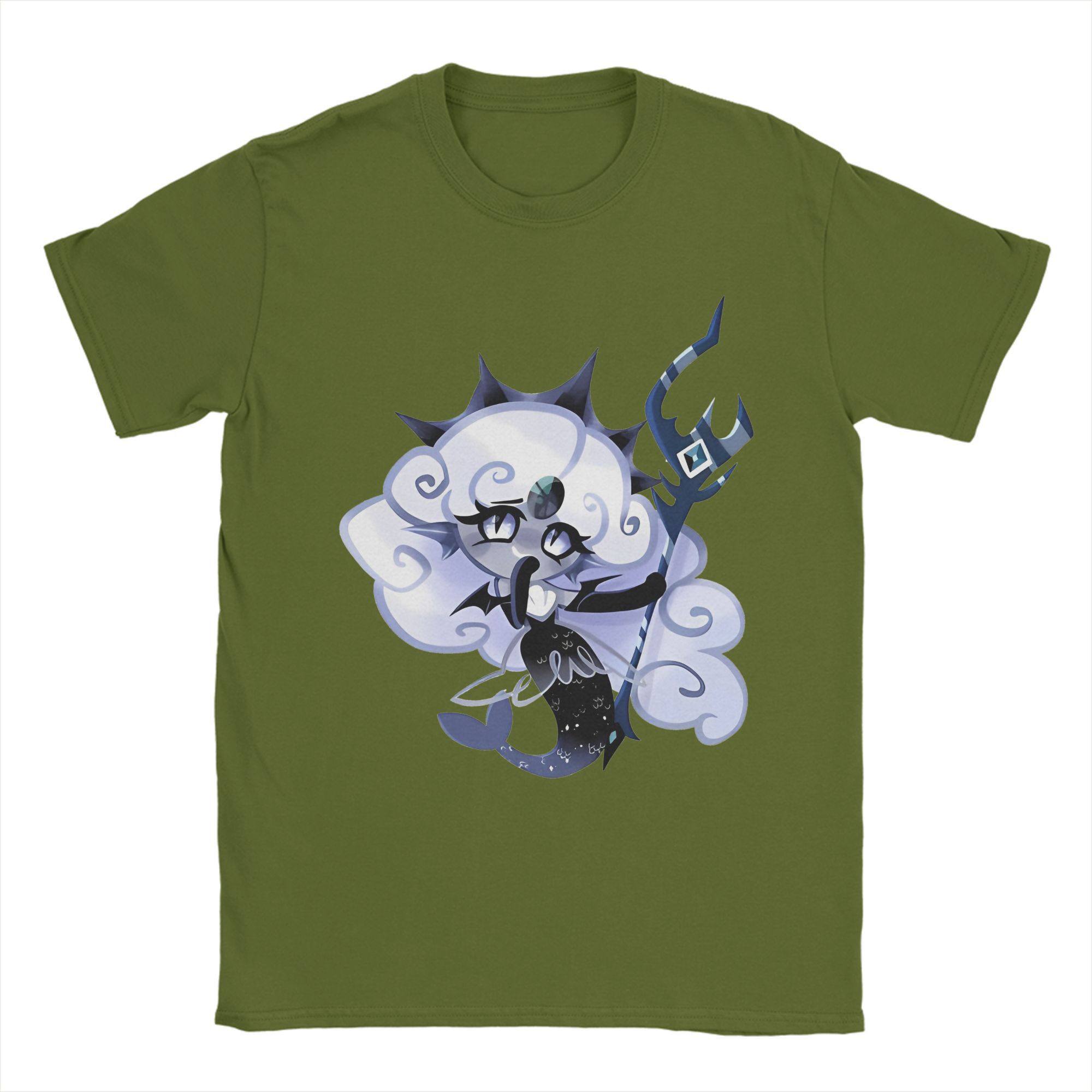 

Black Pearl Cookie T-Shirt Unisex Cotton Tops Funny Cookie Run Kingdom Crewneck Short Sleeve 4XL