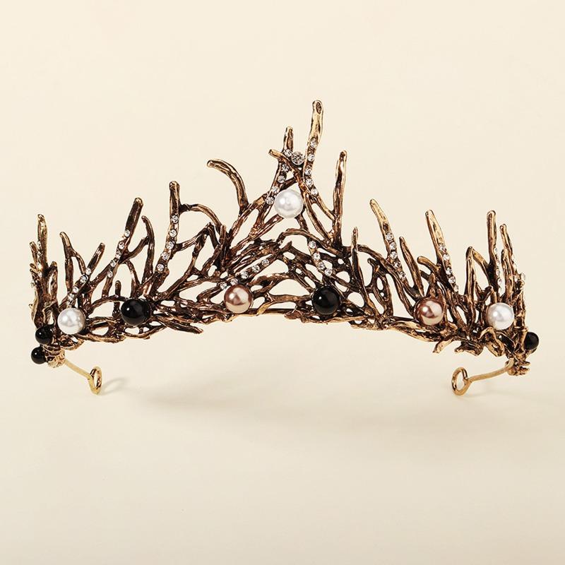 Corona Oscura Ballo di Halloween Corona di Strass Moda Foto Styling Copricapo