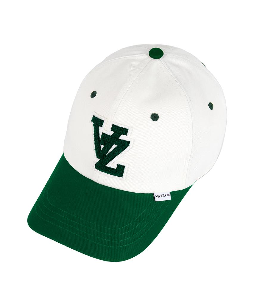 Bajal Vz Applique Two-Tone Oversized Ball Cap Green