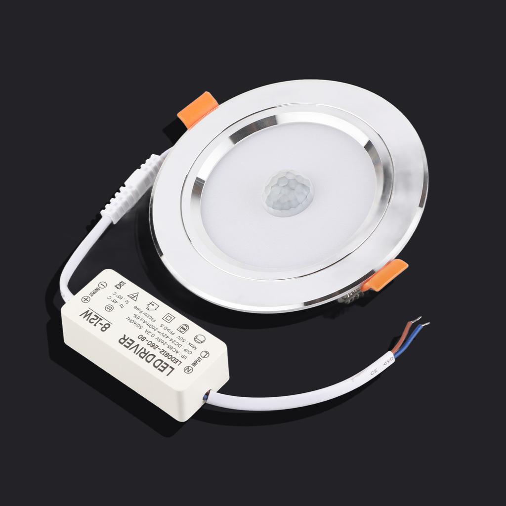 9w Round 18LED Infrared Sensor Downlight Human Body Induction Ceiling Light (cold white light)