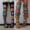 Damen Oberschenkelhohe Socken Winter Warm Über das Knie Socken Baumwolle Häkeln Stiefelsocken Mode Extra Lange Beinwärmer Geschenke