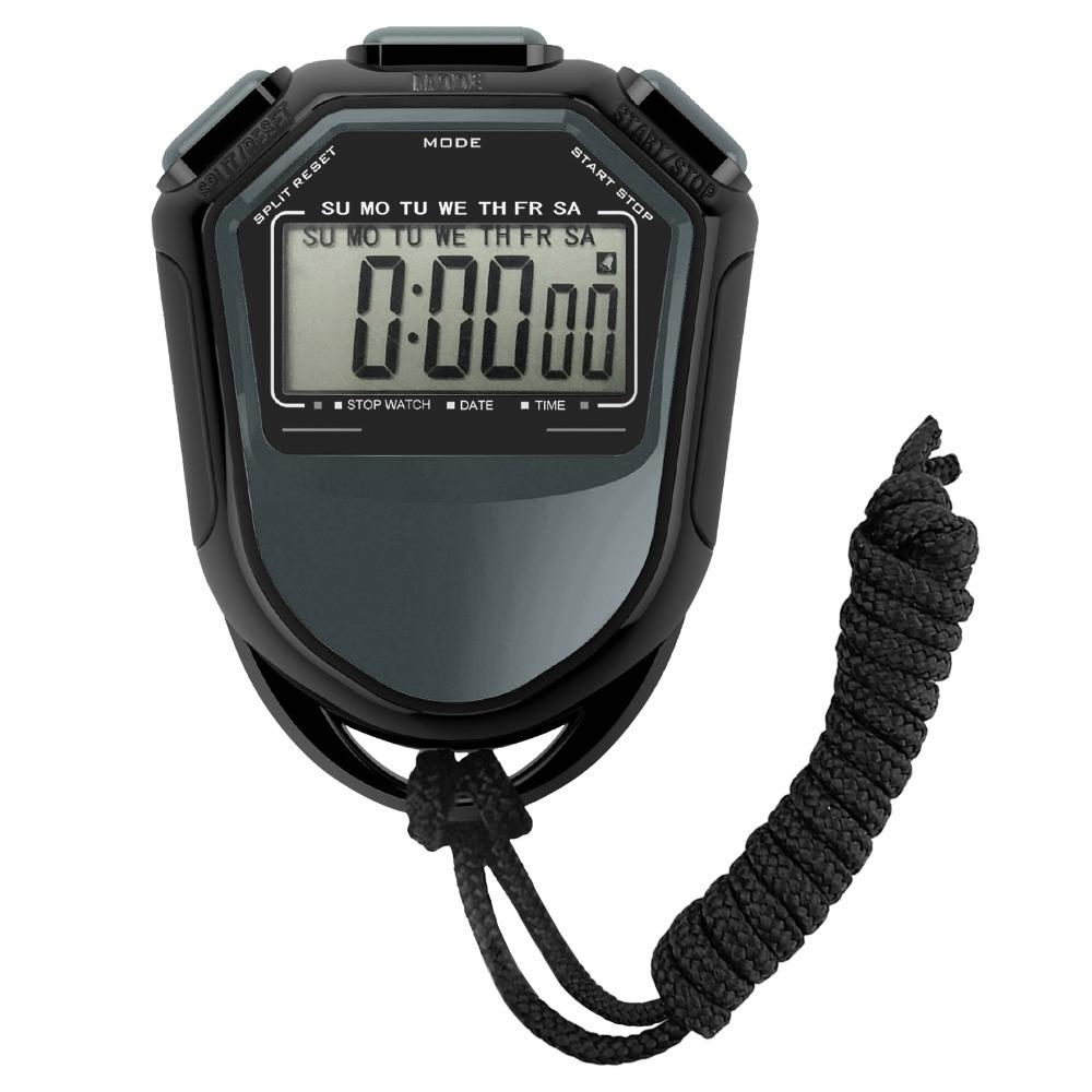 LCD Display Handheld Stopwatch Handheld Device Sports Counter Timer LCD Timer Training Sessions серый