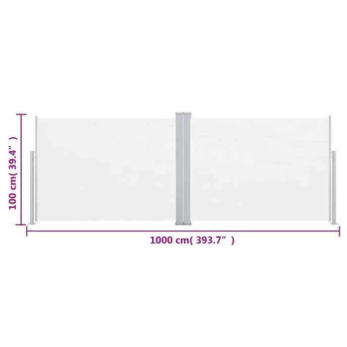 VidaXL Retractable Side Awning Side Awning Privacy Screen Sun Shelter Garden Terrace Balcony Outdoor UV Resistant 48473