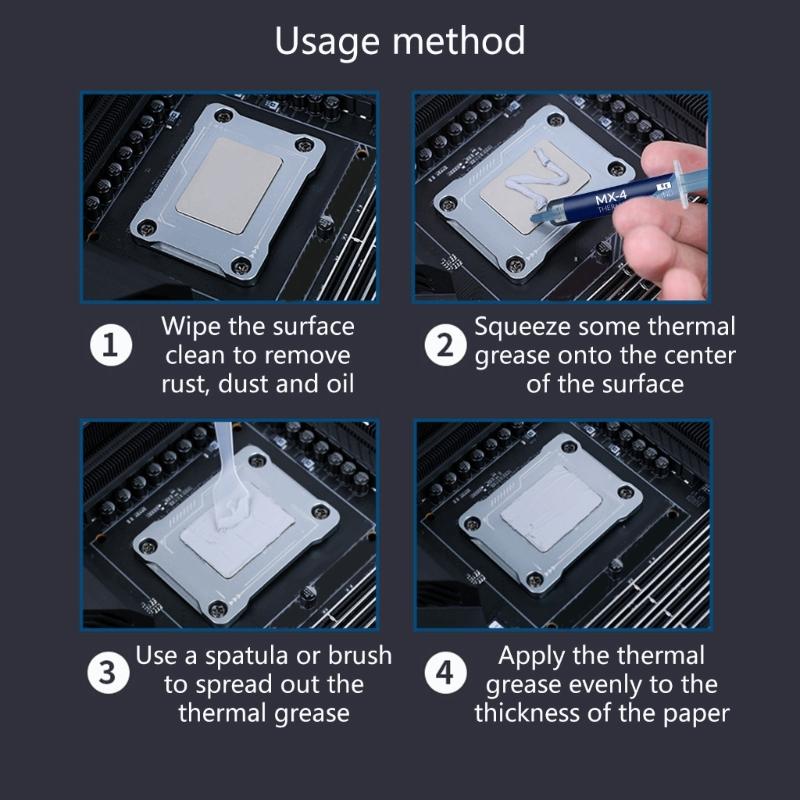 MX4 Thermal Paste Efficient Heat Conductivity Paste 4g For Universal Use In PC And Laptops MX-4