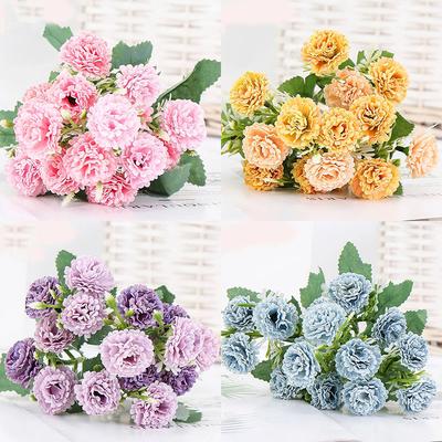 Künstliche Pfingstrose Rosa Lila Blumen Seidenblumen für Hochzeit Schreibtisch Zimmer Party Strauß Deko Kunstblumenarrangements Heimdeko