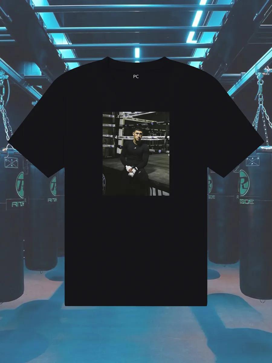 Black T-shirt with Bivol print 3XL