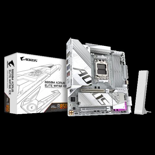 Gigabyte B850m Aorus Elite Wifi6e Ice Matx Mainboard Sockel Am5 Wifi6e/Dp B850m A Elt Wf6e Ice - Bild 9