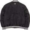 New MLB Varsity Front Cursive Rib Mid Short Down Jkt Baseball Jacket Unisex Black 3ADJV0346-50BKS