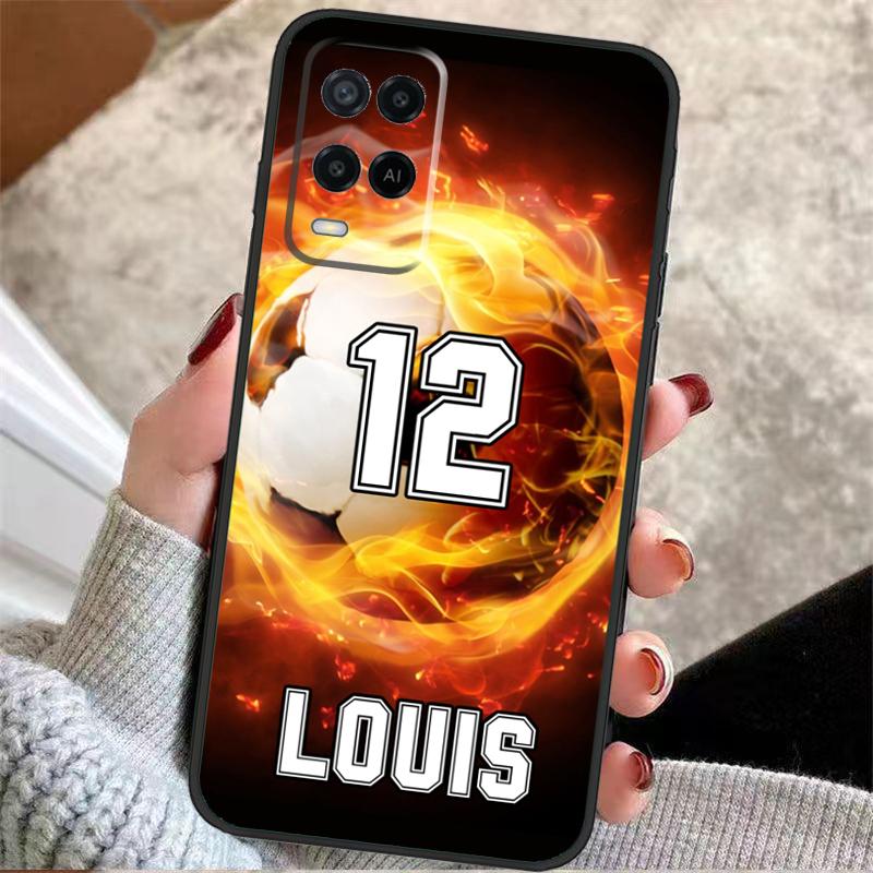 PERSONALIZED NUMBER NAME SOCCER Hockey Case For OPPO A17 A57 A96 A76 A16 A18 A58 A78 A98 A74 A94 A5 A9 A52 A72 A15 A93 A53 A54 S