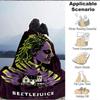 1pc BEETLEJUICE Blanket Lightweight Flannel Throw For Sofa, Bed, Travel, Camping, Livingroom, Office, Couch, Chair, And Bed