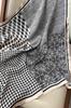 Geometric Pattern Scarf Black and Beige 70X70 - Artistic Elegance