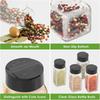 Glass Spice Jars with Labels,4oz Spices Containers Spice Jars with Black Shaker Lids,Empty Containers for Spice, Silicone Funnel