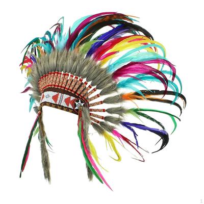 Amerikanischer Häuptlingshut Indianer Kopfschmuck für Karneval, Rollenspielparty