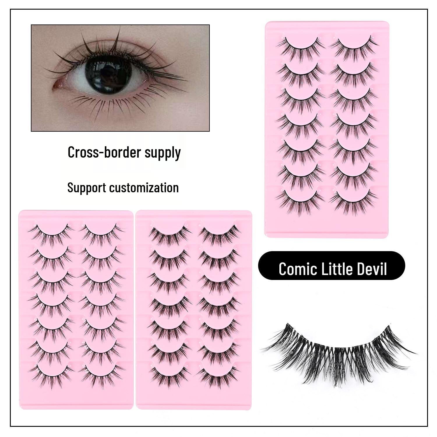 

Popular Comics Little Devil Natural Thick False Eyelashes - One Piece