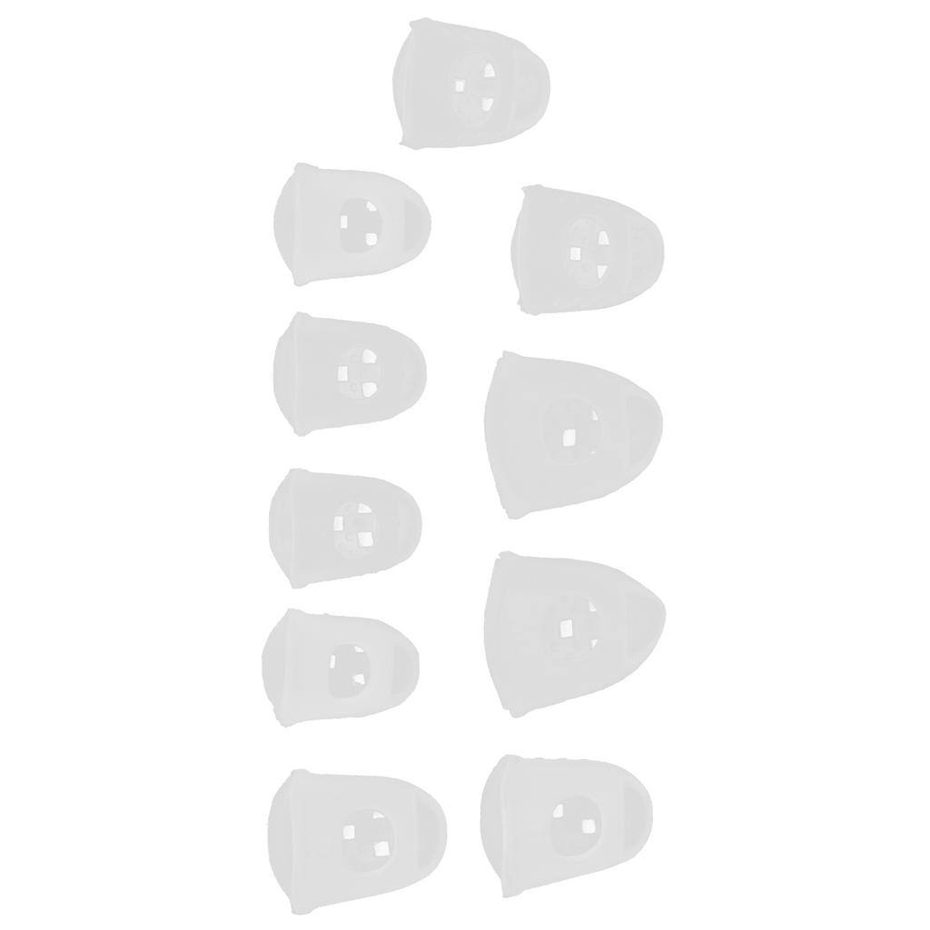 10pcs Guitar Fingertip Protectors Anti Slip Silicone Guitar Finger Guards for Stringed Instruments