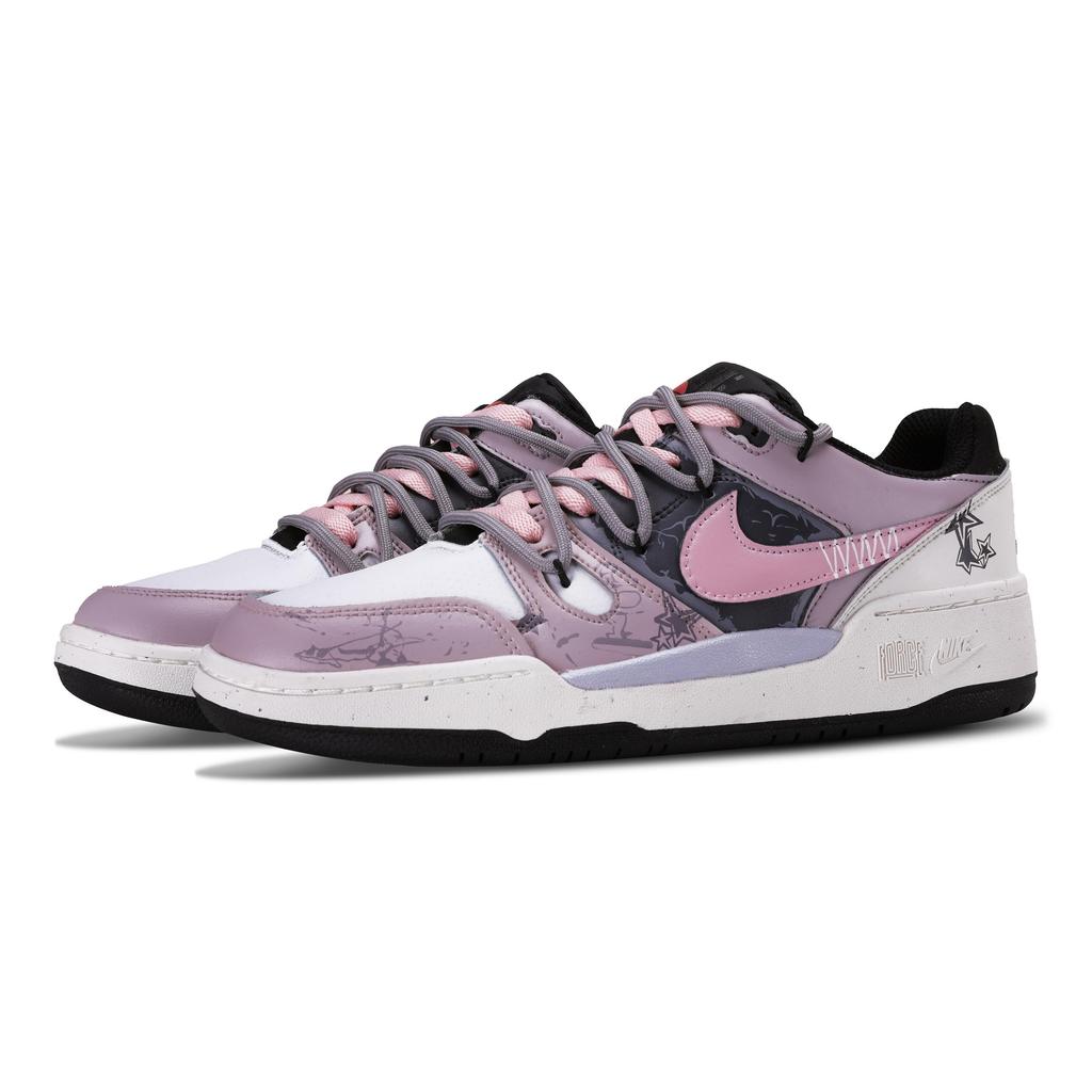 Nike Full Force Leather Abrasion Resistant Low top Skateboard Shoes Unisex Dusty Pink FB1362-101(Team656-)
