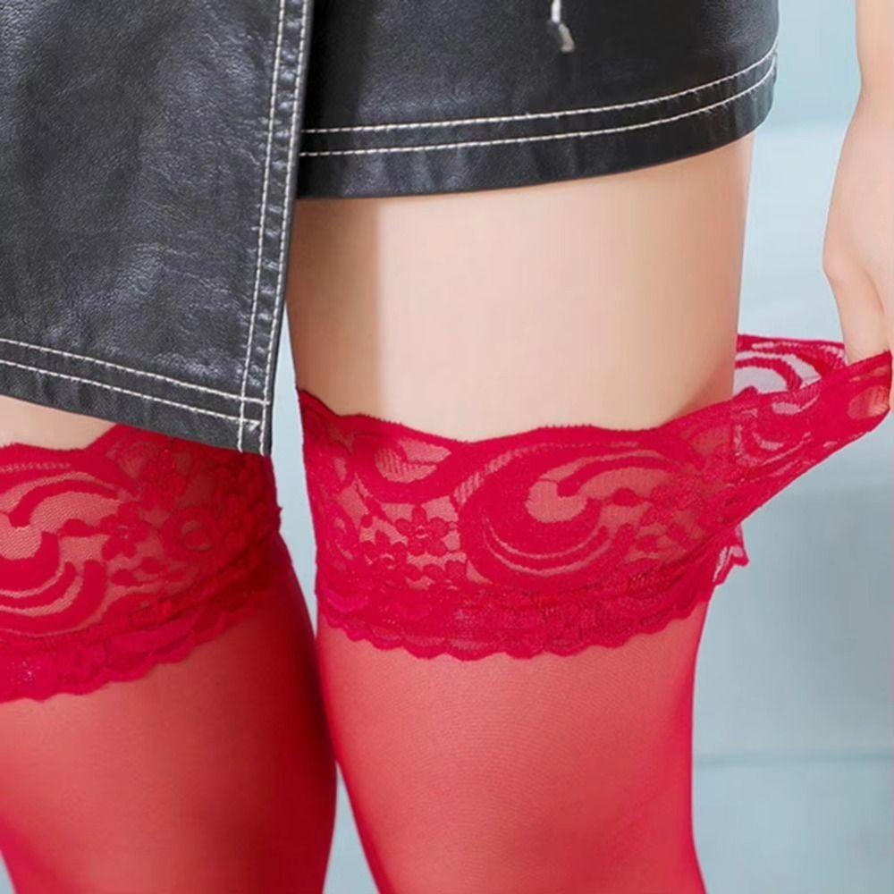 Breathable Lace Stockings See-through Stockings Versatile Style Garters Women