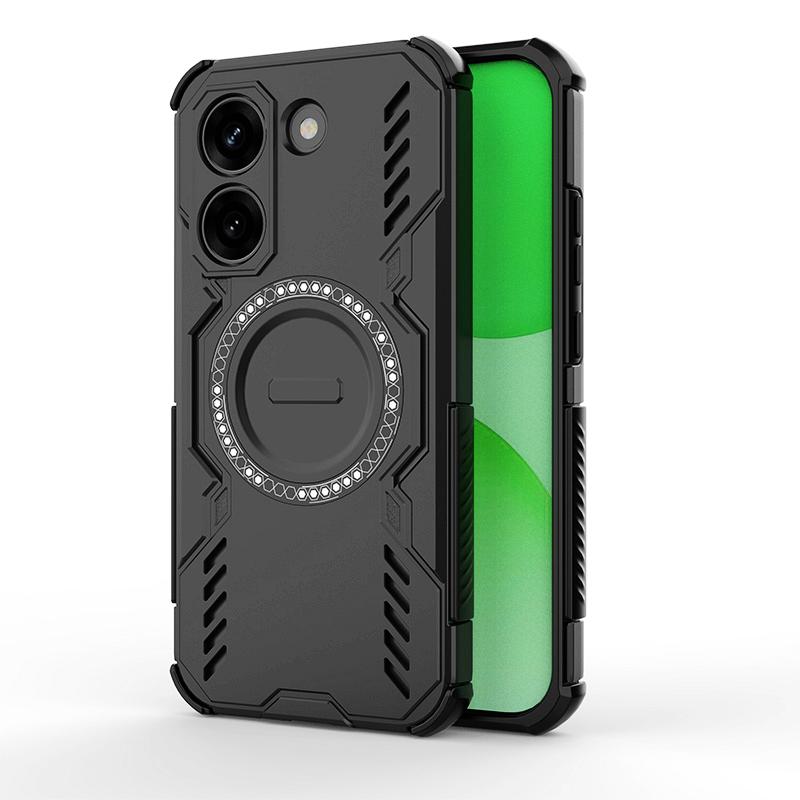 KEYSION Hollow Heat Dissipation Case for Xiaomi POCO X8 Pro Max TPU+PC Magnetic Cooling Shockproof Phone Cover for POCO X8 Pro