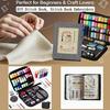 Rain Grid Embroidery Kit: Book, Needles & Thread Set for DIY Sewing