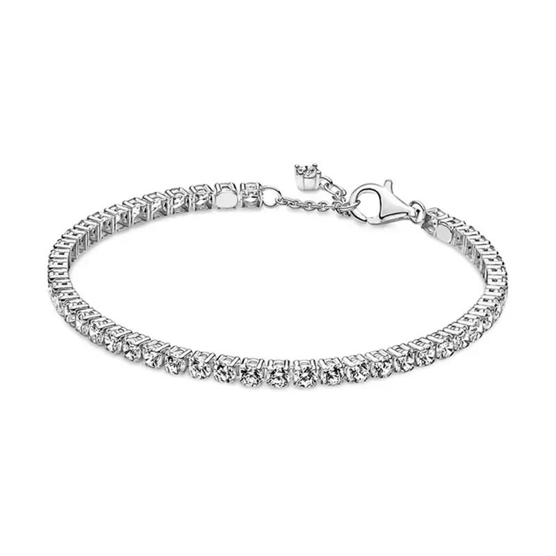 Bracelet en Argent Sterling 925 Zirconium Bleu en Forme de Cœur: Un cadeau luxueux pour les femmes en ce jour spécial