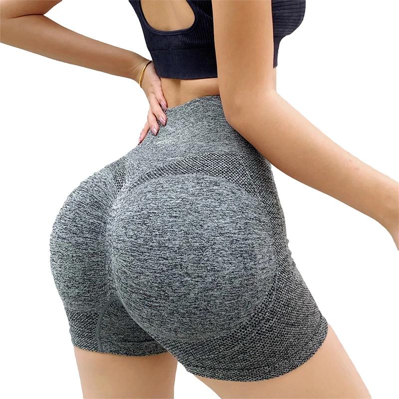 Women Shorts Seamless Sports Shorts Cycling Jogging Fitness High Waist Push Up Gym Shorts Leggings Lady Yoga Shorts Clothing Absorbent High Elasticity