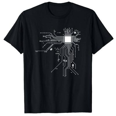 Cpu Chip Electrical Engineers Computer Electric Circuit Diagram Board T-shirt