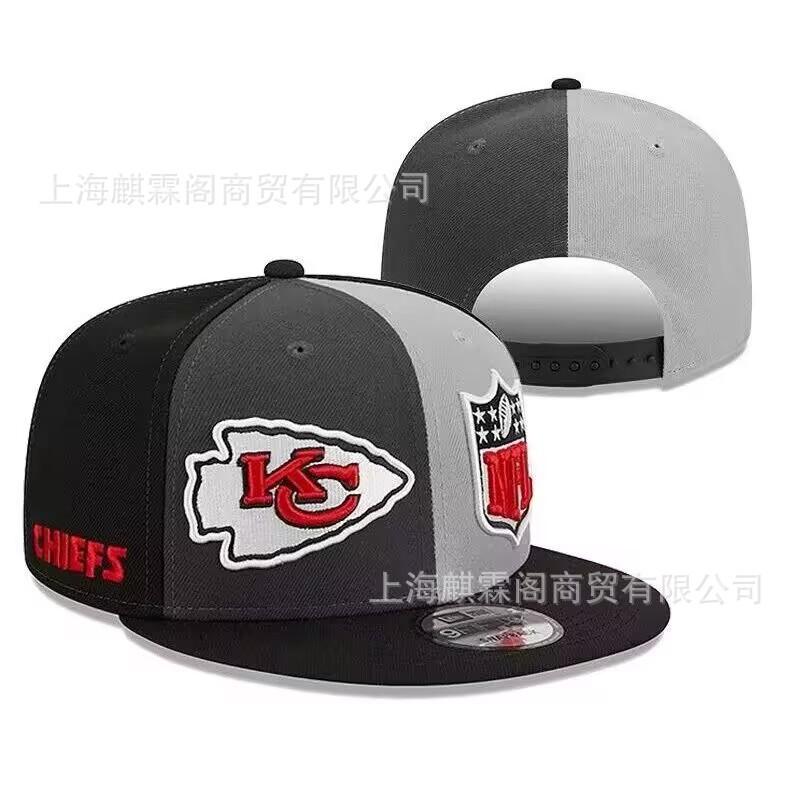 Unisex Embroidered Flat Brim Baseball Cap NFL Team Style Outdoor Sun Hat