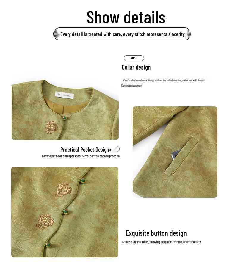 Elegant Spring Tang Jacket for Middle-Aged Women - 2026 Fashion: Stylish Cardigan for Moms, Perfect for Spring and Autumn