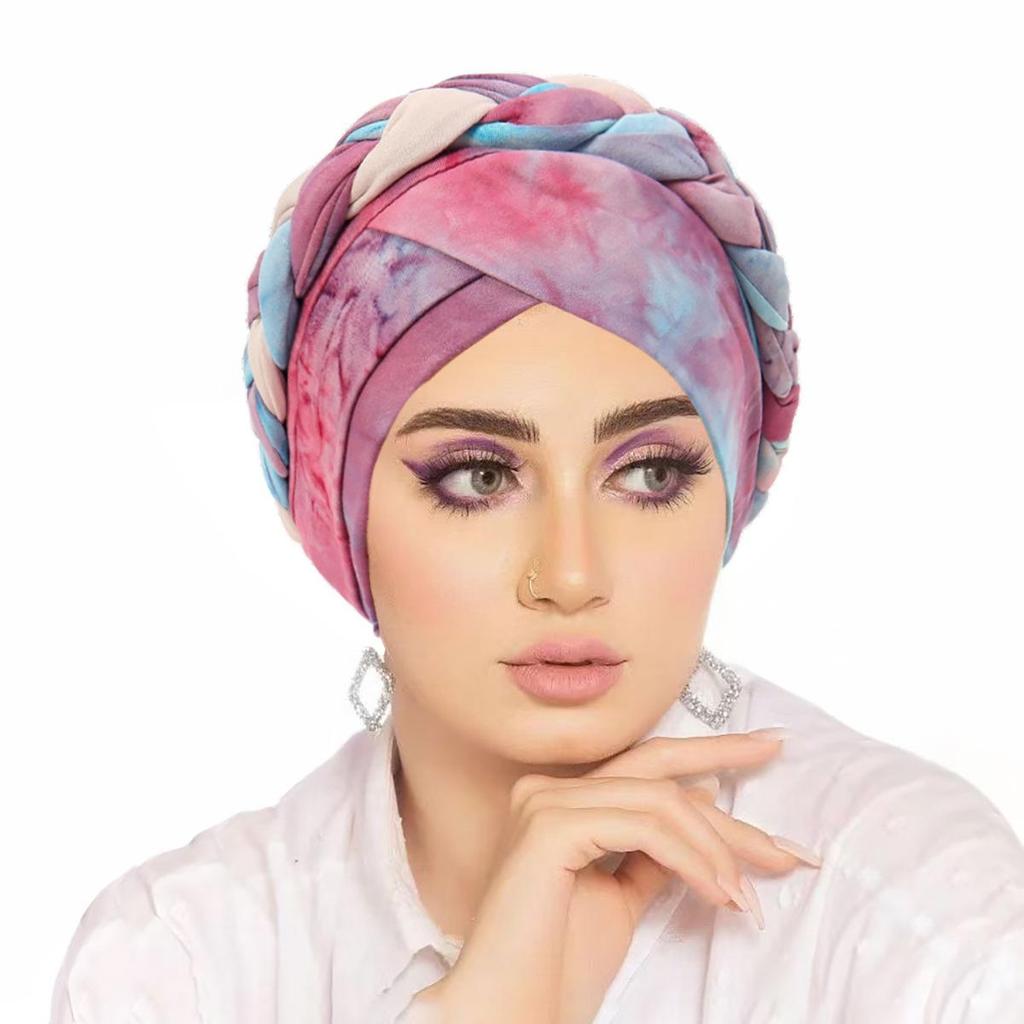 Muslimische Frauen Zopf Hijab Turban Chemo Stretch Mütze Kopftuch Islamische Haube Kopfbedeckung Mütze Abdeckung Hut