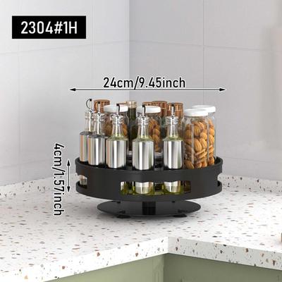 Lazy Susan Organizer 360° Access Bathroom Storage Seasoning Rotating Spice Rack for