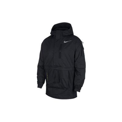Logo-Print Sport Kapuzenjacke mit großen Taschen Herren Oberbekleidung Schwarz CT2197-010