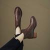 Stivali da Donna Autunno 2026 Comodi Antiscivolo Stivaletti da Esterno con Zip Tacco Medio alla Moda Casual Stivaletti Corti Botas Mujer