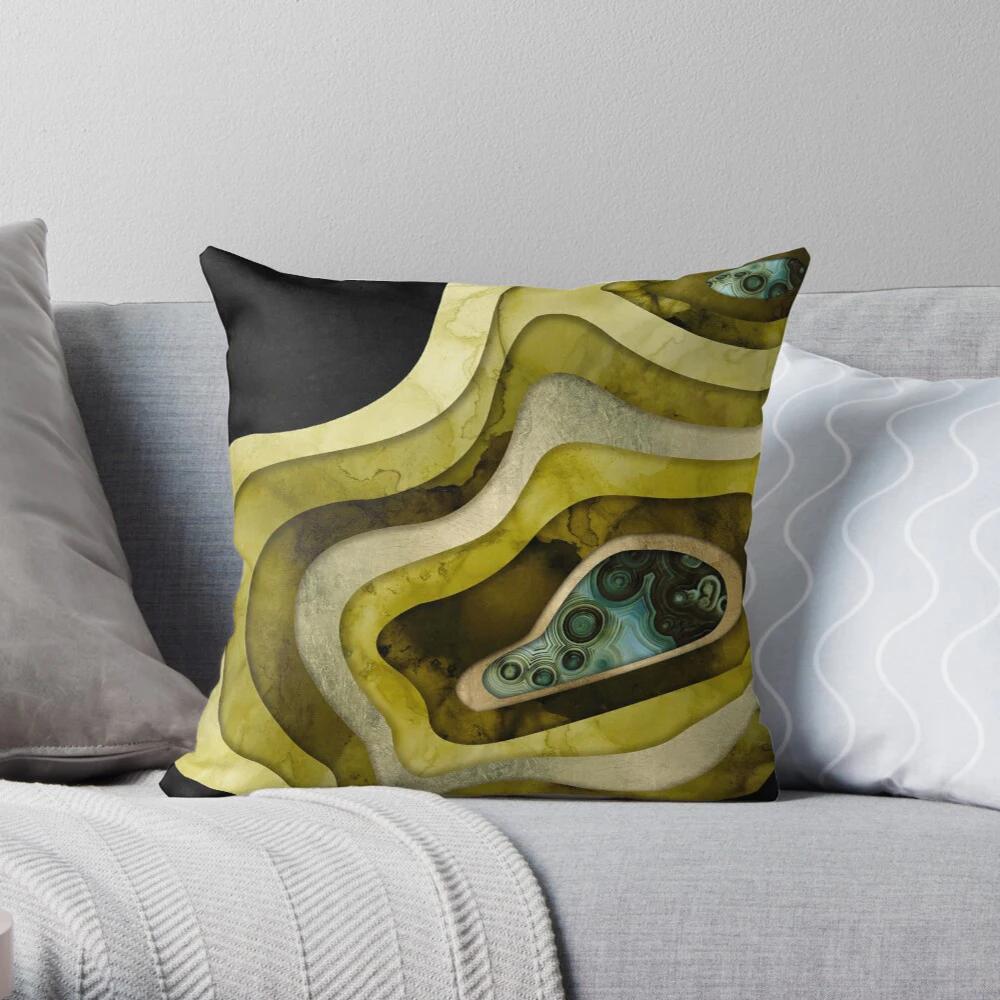 Bedroom Living Room Sofa Bed Decoration Abstract Landscape Pattern Home Pillow Cover Cushion