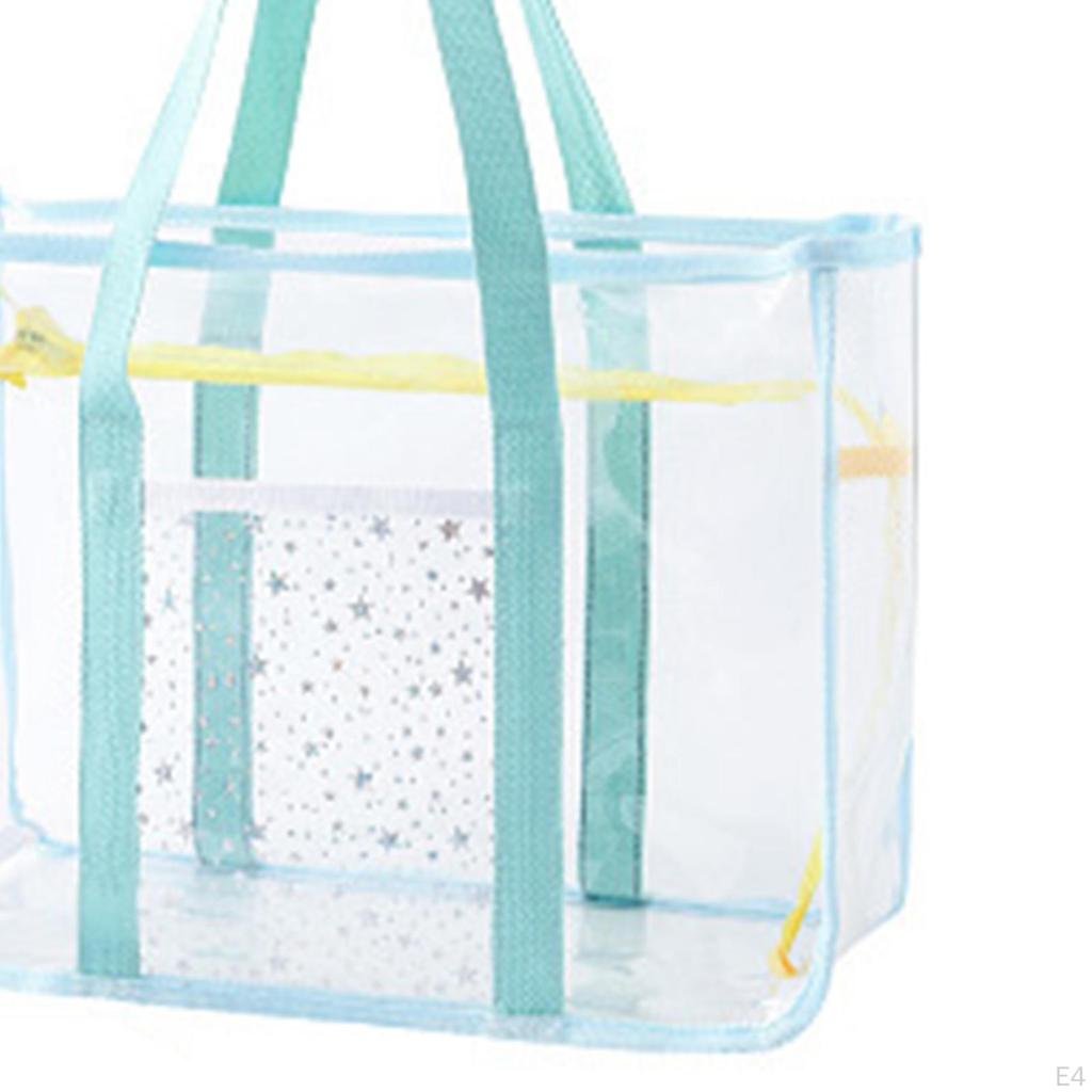 Clear Tote Bag Beach Thick PVC Female Transparent Shoulder Women Handbag