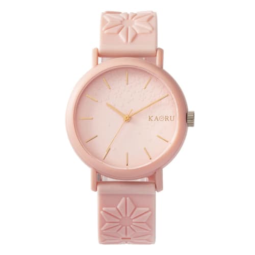 

KAORU Cherry Blossom-Scented Watch for Men and Women, Pink Band, Made in Japan, KAORU001S2