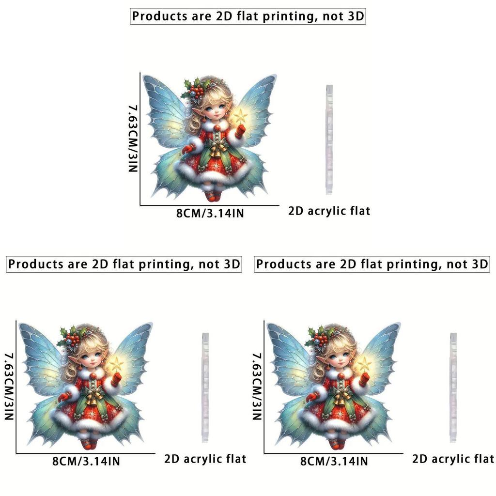 Adorable Acrylic Christmas Elf Ornament Charming Car Hanging Decoration Perfect For Festive Cheer