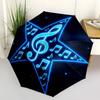 1pc Music Star Automatic Folding Umbrella, Heavy Duty 8 Rib Iron Frame,  Suitable for Travel, Daily Use, Birthday, Decor Gift  79