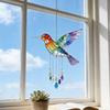 Rainbow Bird Sun Catcher Colorful Acrylic Hummingbird Suncatcher Rainbow Maker Hanging Bird Decoration for Indoor Window Garden Decor