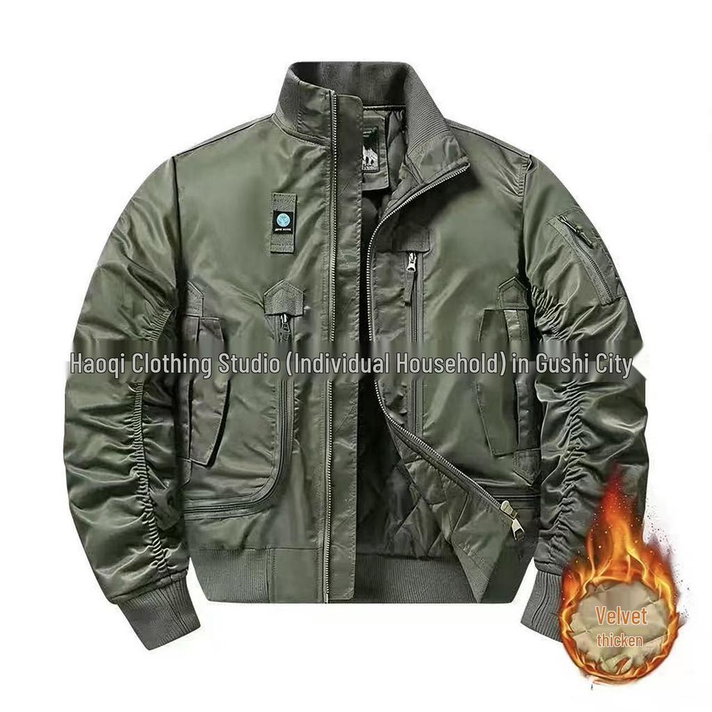 Große Baumwoll-Verdickte MA1 Air Force Fliegerjacke für Herbst/Winter