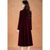 Kebeier Women's Velvet Double-Breasted Wool Blend Coat