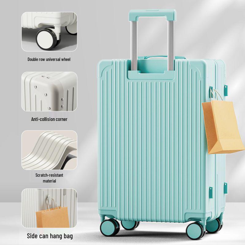 Durable Silent Wheel Trolley Case: Mother & Son Travel Suitcase with Combination Lock