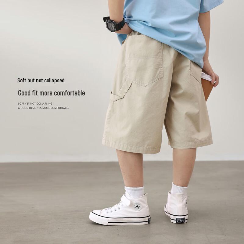 LUSON Летние хлопковые шорты-карго Бермуды для мальчиков 130