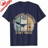 Maglietta Grafica Vintage Guida Galattica per Autostoppisti Balena 42 Risposta alla Vita l'Universo e Tutto il Resto Niente Panico T-shirt