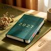 Lined Writing Notebook for Notes 2027 English Weekly Planner A5, 320 Page Schedule with Elastic Monthly Index Productivity Band & Pen Holder,
