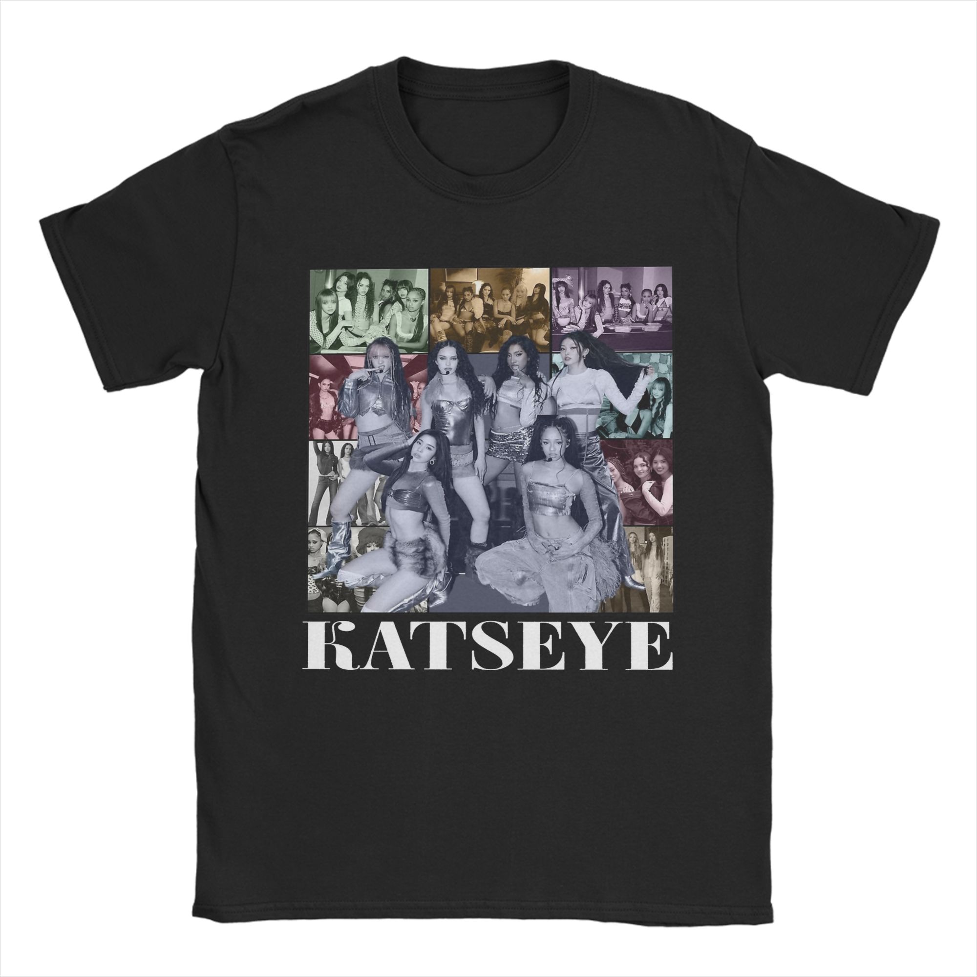 

Весела Kpop Katseye Футболка для Чоловіків Круглий Комір Футболки з Чистої Бавовни Футболка з Коротким Рукавом Подарунок на День Народження Одяг M
