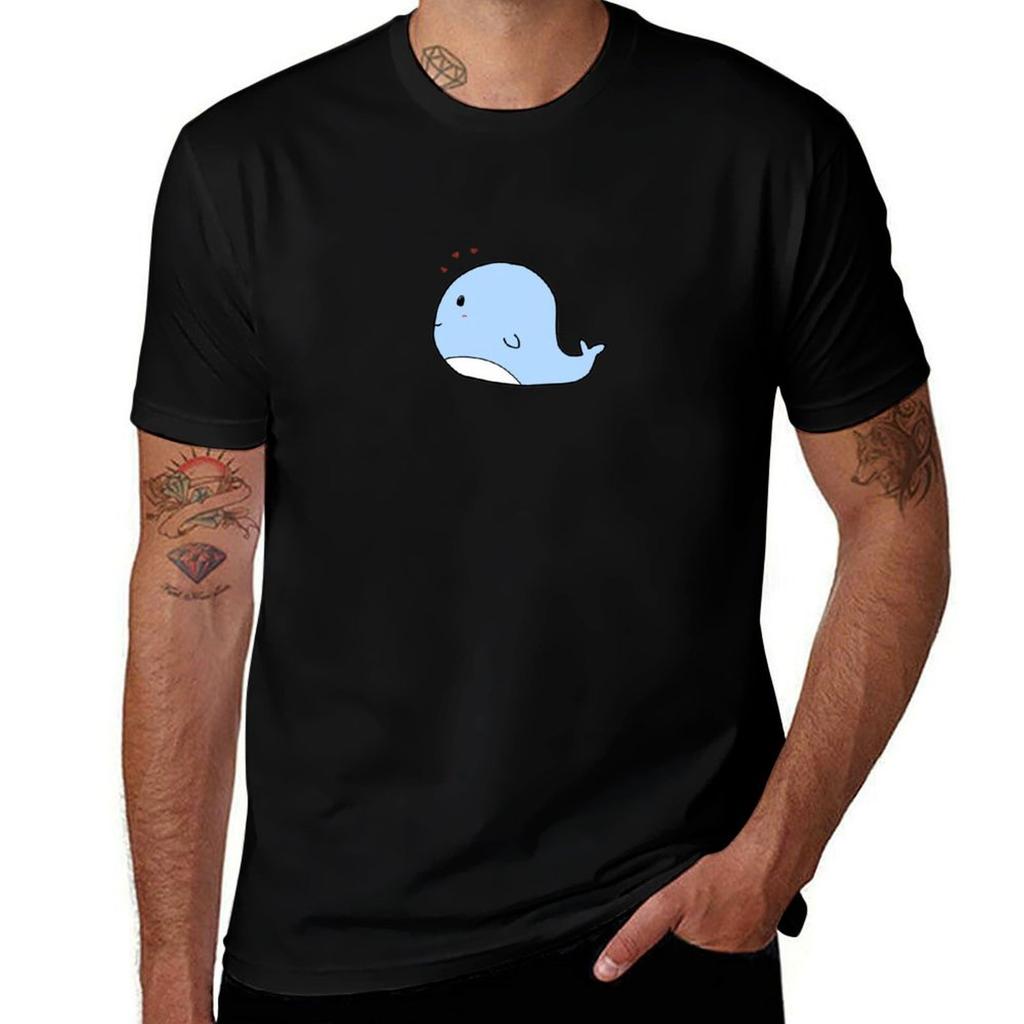 Lovely Whale Tshirt Work Short Sleeve Cotton Top