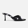 Slipper Mules High Heels Shoes Summer Best Street Look Females Dot Open Toe Bow Strappy Sandals Women Slides Plus Size