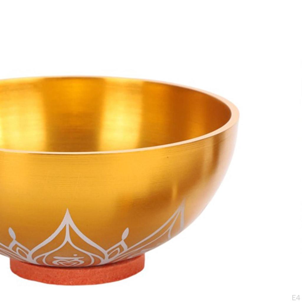 Sing Bowl Set Meditation Gong Instrument Creative Relaxing Decor Crafting with Mallet Ornament for
